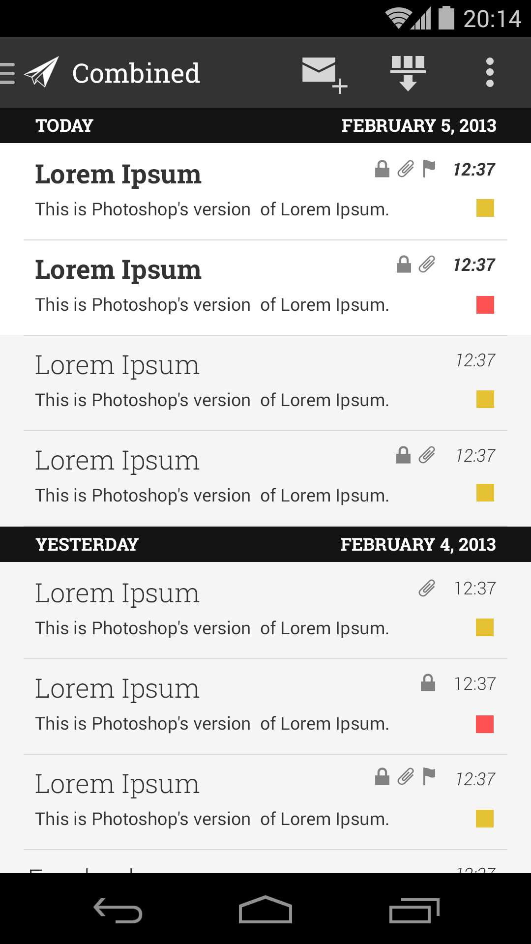 Android application MailDroid Themes Plugin screenshort