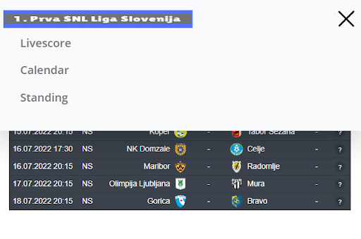 Prva Liga SNL Slovenija v živo