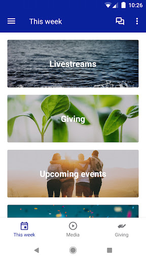 Android application Fellowship Christian Church screenshort
