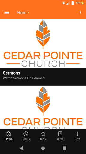 Android application Cedar Pointe Church screenshort