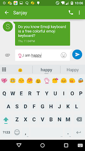 Material White Emoji Keybaord Screenshot
