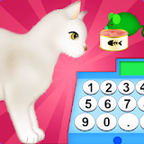 cat cash register shopping game icon