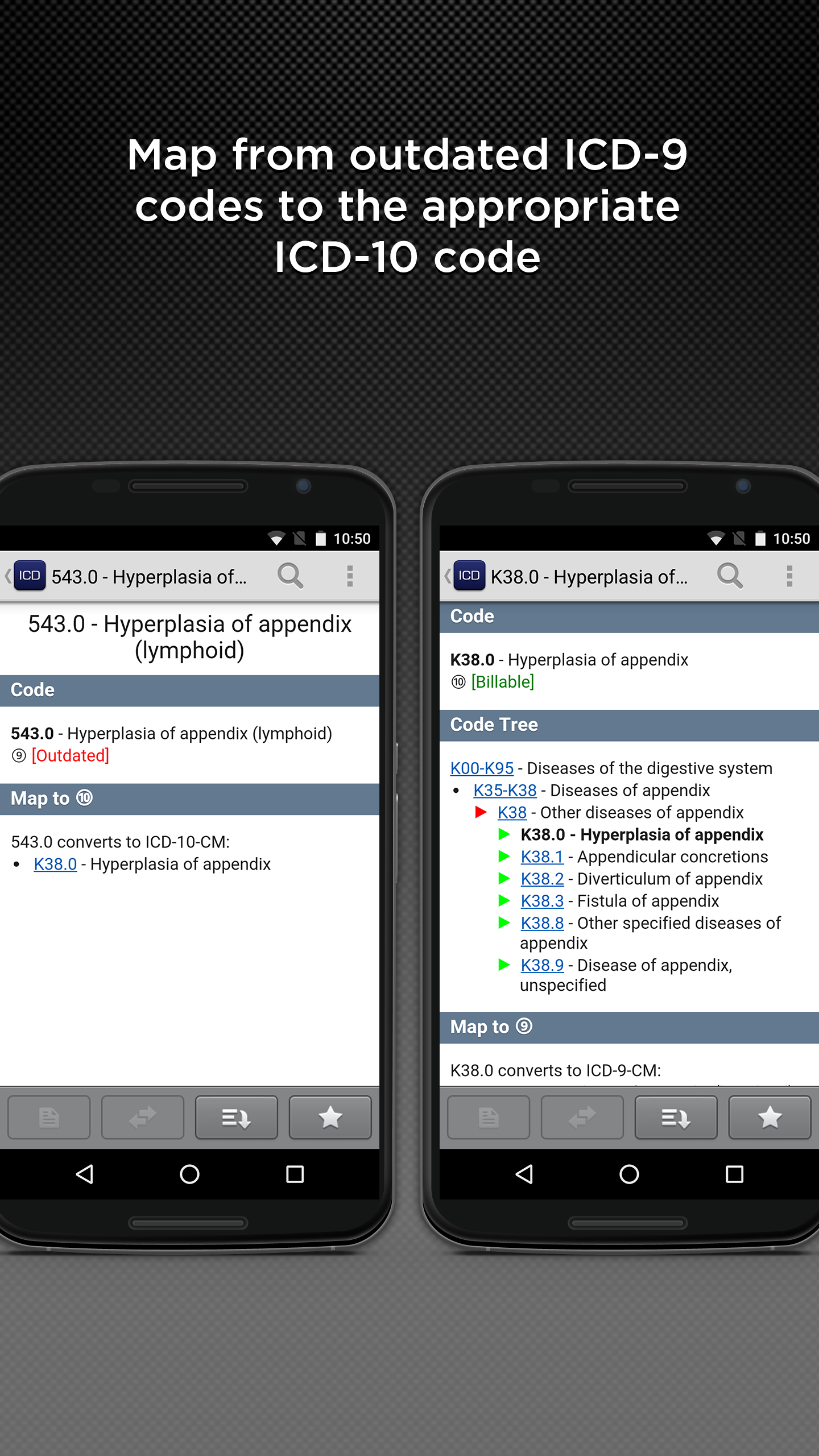 Android application ICD 10 Coding Guide - Unbound screenshort