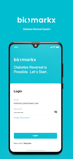 Android application biomarkx screenshort