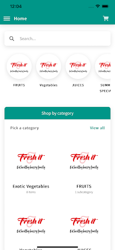 Android application freshit screenshort