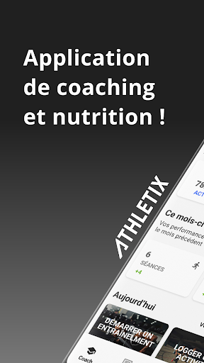 Android application ATHLETIX screenshort