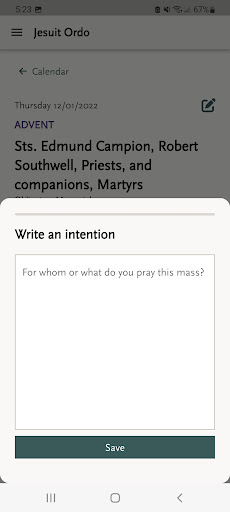 Jesuit Ordo Screen 3