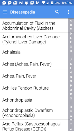 Android application Diseasepedia screenshort