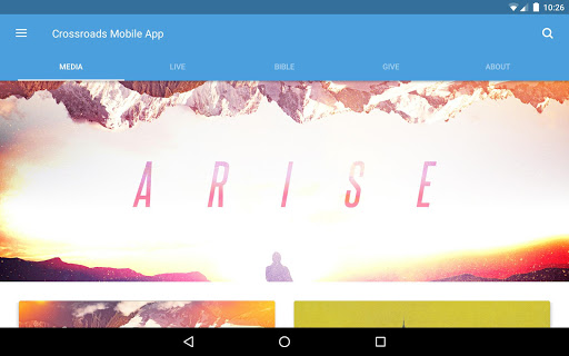 Screenshot of Crossroads Mobile App