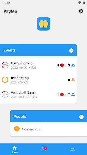 Android application PayMe screenshort
