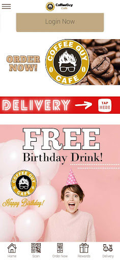 Coffee Guy Cafe Rewards Screen 2