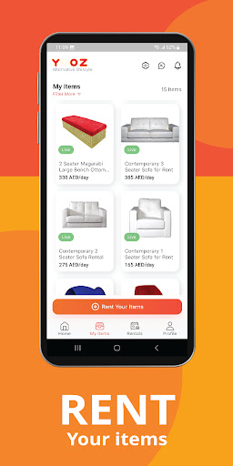 Yjoz: Rental & Booking Screen 3