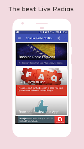 Android application Bosnia Radio Music & News screenshort