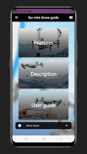 Android application fpv mini drone guide screenshort