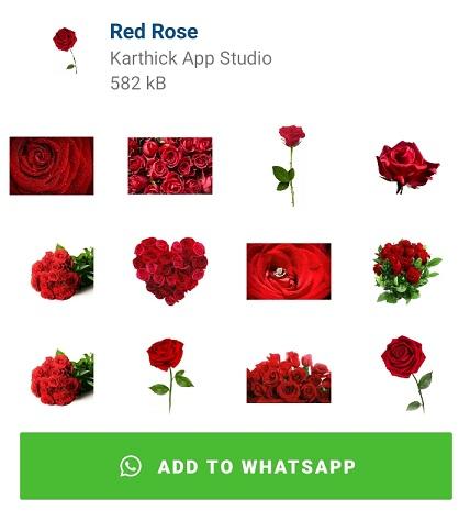 Android application Flowers and Roses Stickers screenshort