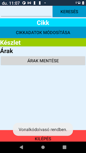 Android application Kontroll Zebra screenshort