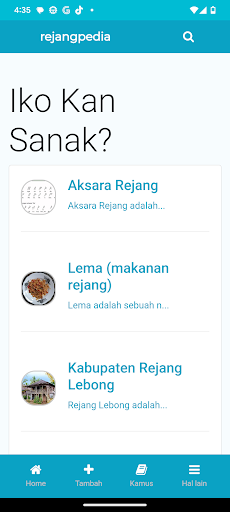 rejangpedia Screen 3