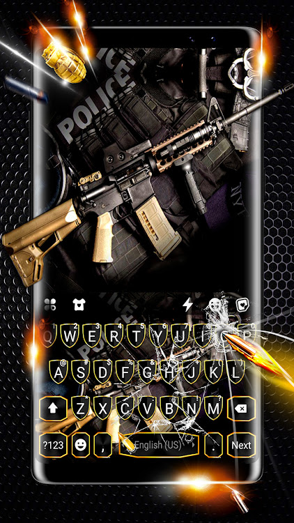 Golden Gun Keyboard Theme - 8.7.1_0619 - (Android)