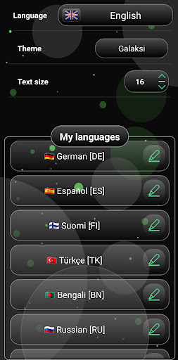 Galaksi - My language notebook Screen 3
