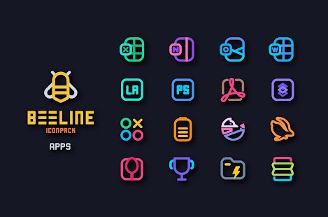 Captura de pantalla del paquet d'icones BeeLine