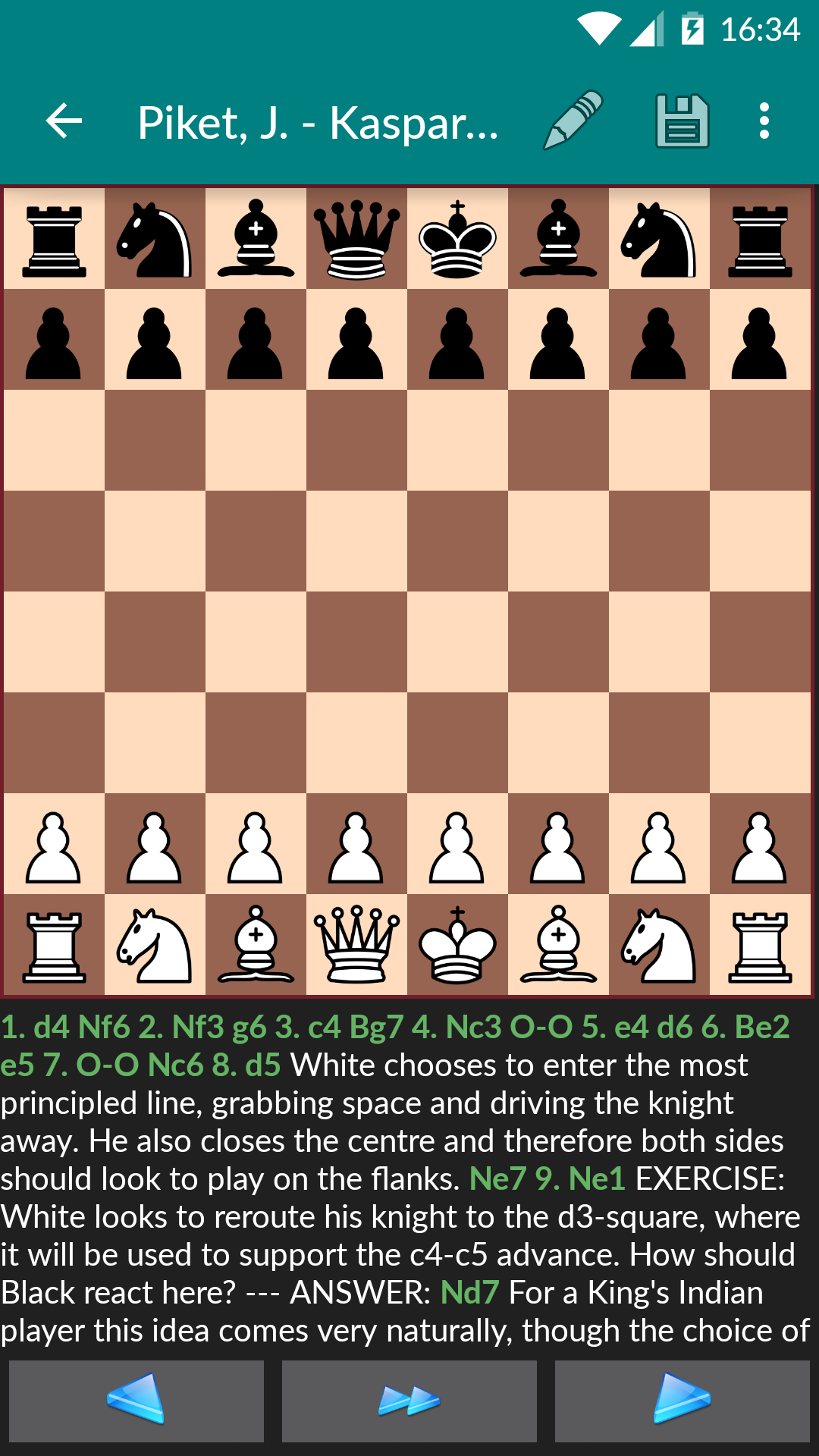 Android application Perfect Chess Database screenshort
