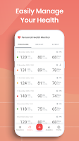 screenshot of Personal Health Monitor