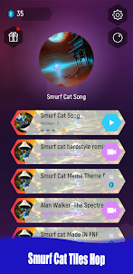 Smurf Cat Tiles Dancing Ball