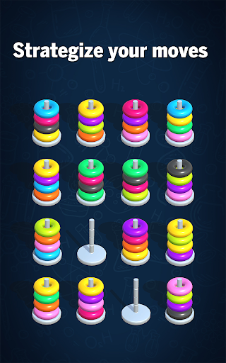 Hoop Sort Puzzle: Color Ring Stack Sorting Game 1.2 screenshots 5