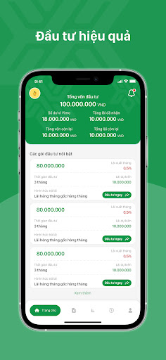 Android application Đầu tư Tiện Ngay screenshort