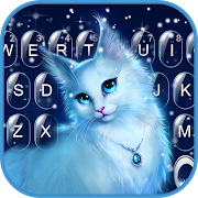 Elegant Kitty Night Keyboard Theme