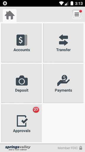 Springs Valley Bank Business Screen 3