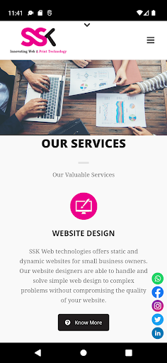 Android application SSK Web Technologies screenshort