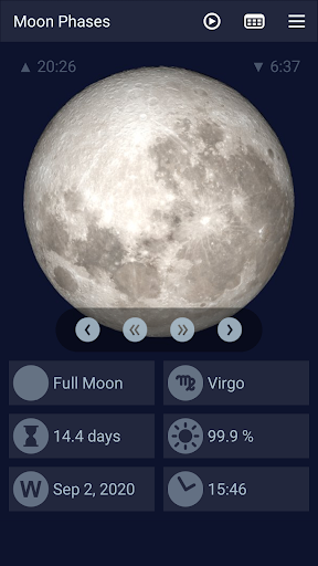 Android application Moon Phases screenshort
