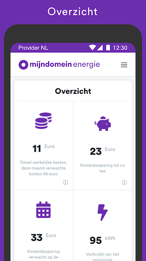 Android application Energie van Mijndomein screenshort
