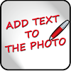 Add text to the photo icon