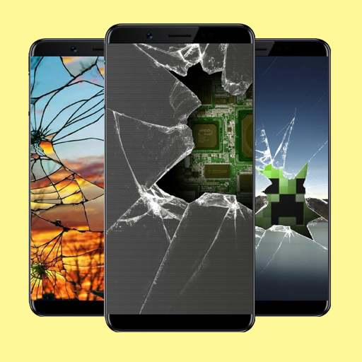 Broken Screen Prank Wallpaper logo