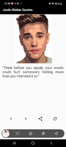 Justin Bieber Quotes Lyrics Screen 2