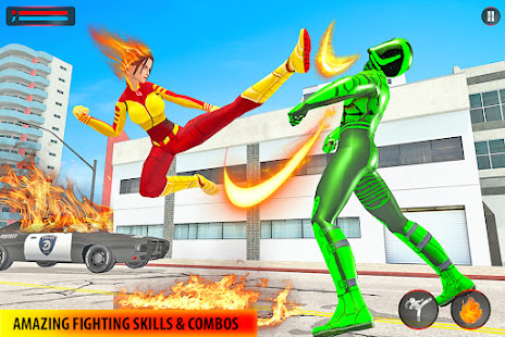 Flying Superhero robot City Rescue simulator games 12