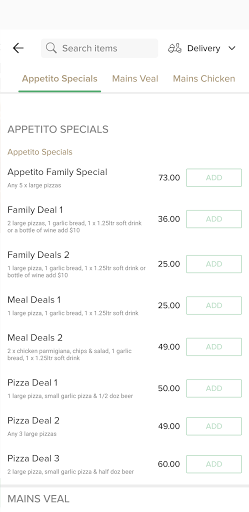 Appetito Family Restaurant Screen 3