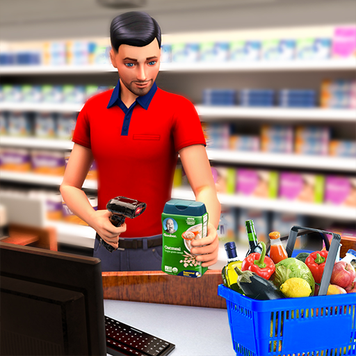 Shopping Mall Store 3D Cashier Logo