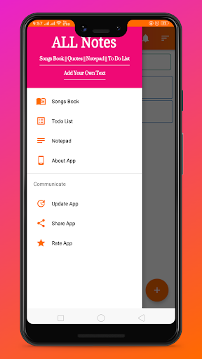 Android application ALL Notes - Songs Book - ToDo screenshort