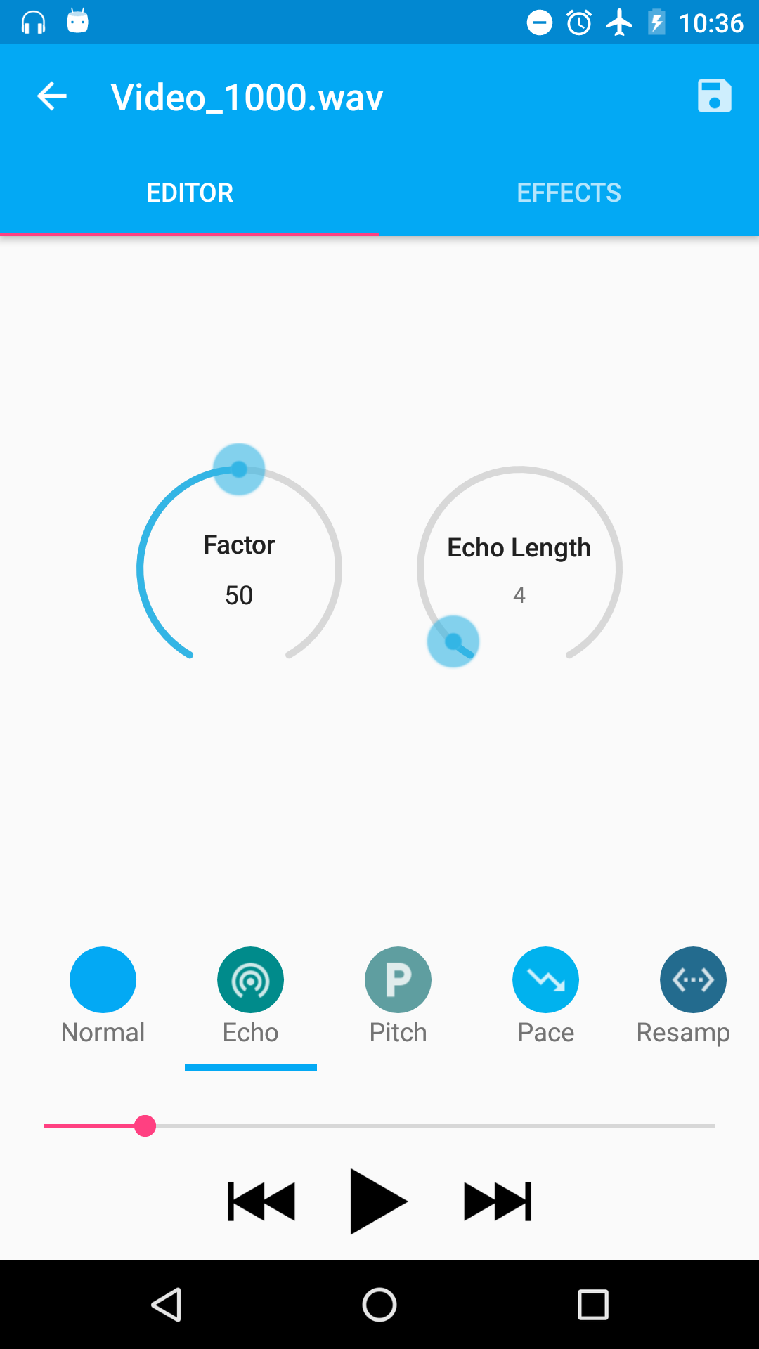 Android application Audio Recorder and Editor screenshort