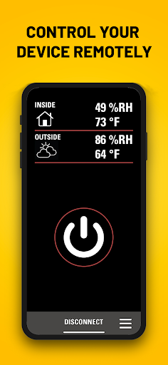 Android application Coleman Dehumidifier screenshort