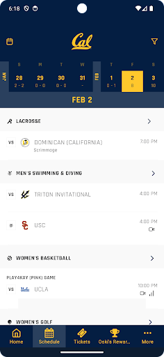 Screenshot of California Golden Bears