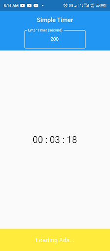 Android application Simple Timer screenshort