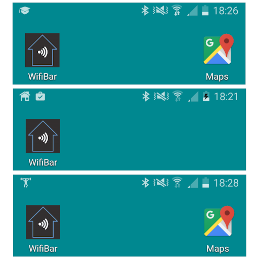 Android application WifiBar Trial- Status bar Icon screenshort