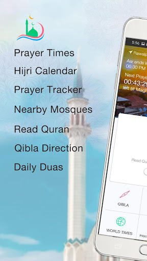 Android application Islamic Prayer Times & Tracker screenshort