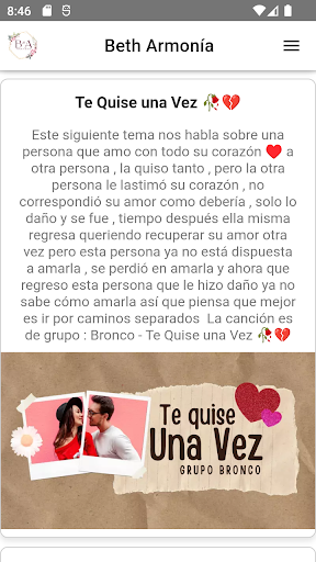 Android application Beth Armonía screenshort