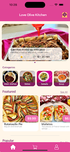 Android application Love Olive Kitchen screenshort