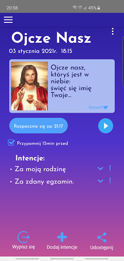 Android application Moc Modlitwy screenshort